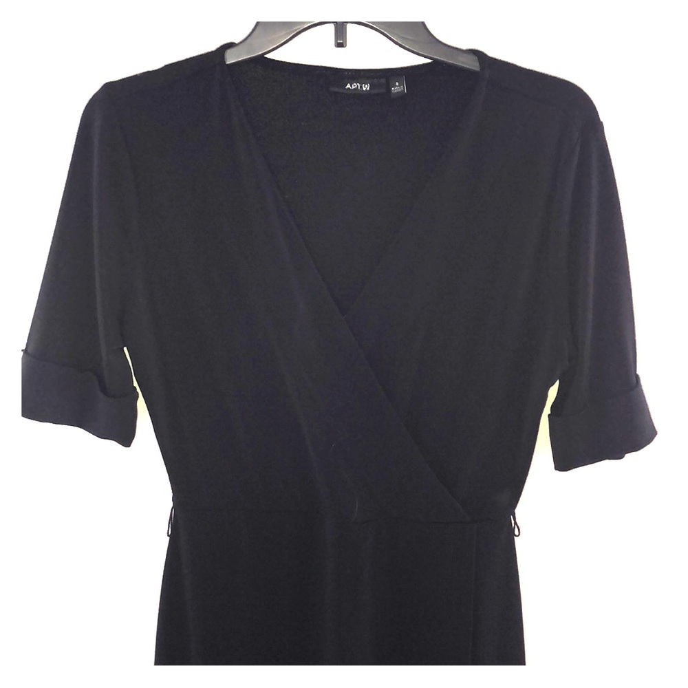 Mid Sleeves Black Dress